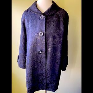 NWOT Black on black Rafaella Coat